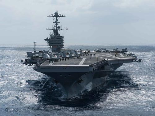 
Tàu sân bay USS John C. Stennis đến biển Đông thực hiện tuần tra tự do hàng hải Ảnh: NAVY TIMES
