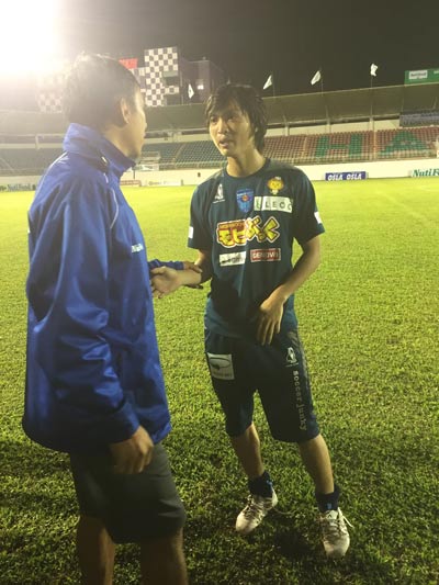 Tuấn Anh trong màu áo Yokohama sau trận đội này thắng HAGL 1-0 chiều tối 30-1 Ảnh: Minh Siêu