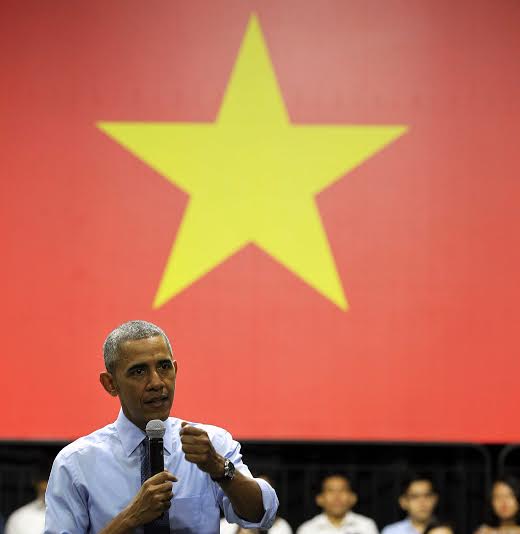 Tổng thống Mỹ rất cảm kích và sự đón tiếp và hiếu khách của Việt Nam. Ảnh: Hoàng Triều