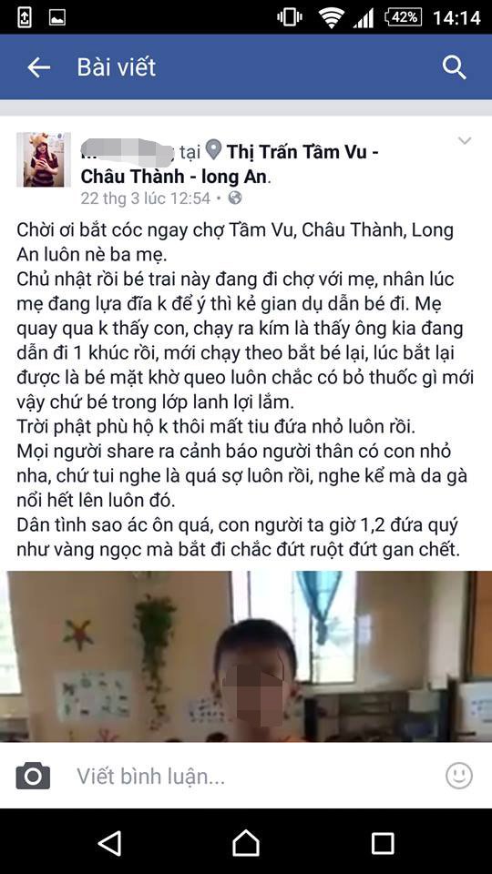 
Facebook của cô giáo kể chuyện học trò mình suýt bị bắt cóc tại chợ Tầm Vu
