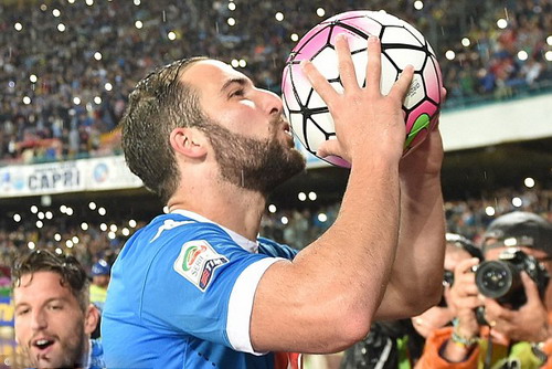 Higuain có mùa bóng thành công nhất với 36 bàn thắng ghi cho Napoli