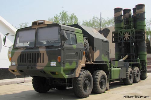 Tên lửa HQ-9 do Trung Quốc chế tạo, tương đương S-300 SAM của Nga Ảnh: MILITARY-TODAY.COM