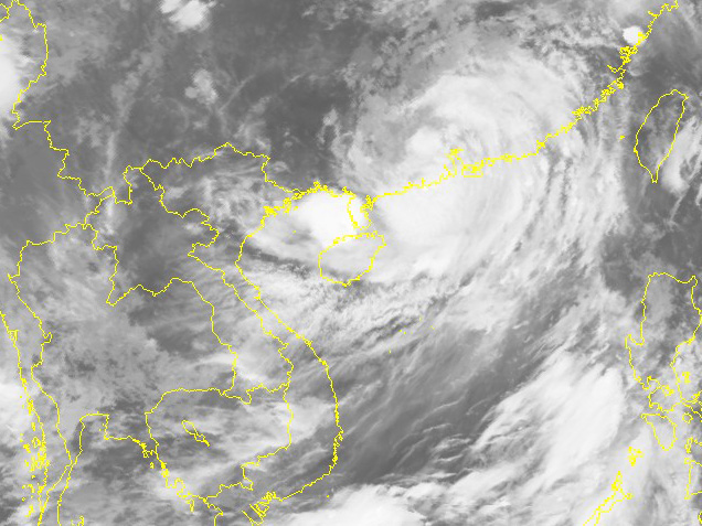 Mây vệ tinh bão số 2 - Nguồn: Trung tâm Dự báo khí tượng thủy văn Trung ương
