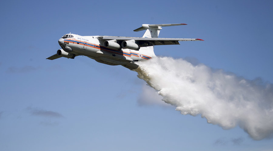 
Một máy bay Il-76 gặp nạn trong lúc chữa cháy ở Nga. Ảnh: Sputnik
