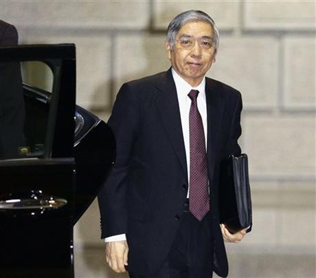 
Thống đốc BOJ Haruhiko Kuroda. Ảnh: AP
