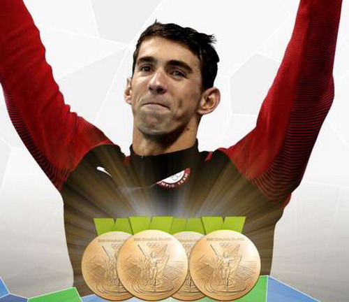 Hình ảnh xuất hiện trên các phương tiện truyền thông sau kỳ tích thứ 22 của Phelps