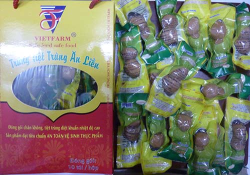 Trứng tiệt trùng ăn liền của Vietfarm