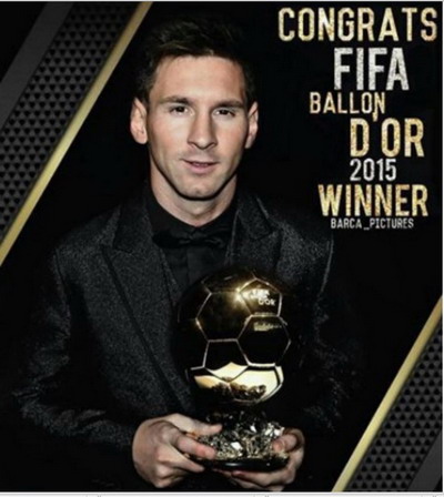 Messi - chủ nhân Quả bóng vàng FIFA 2015