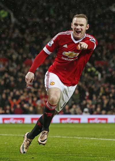 Niềm vui của Wayne Rooney sau khi ghi bàn quyết định