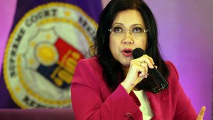 Thẩm phán Tòa án Tối cao Lourdes Sereno. Ảnh: Inquirer