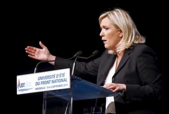 Lãnh đạo cực hữu Pháp, bà Marine Le Pen. Ảnh: Reuters
