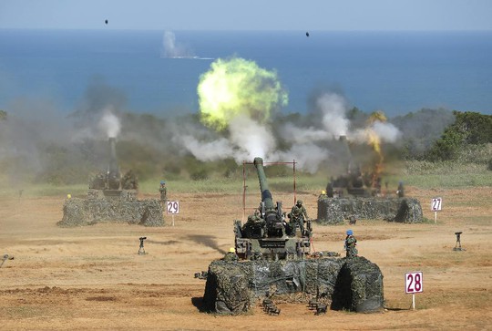 Cuộc tập trận Han Kuang của Đài Loan hôm 10-9. Ảnh: AP