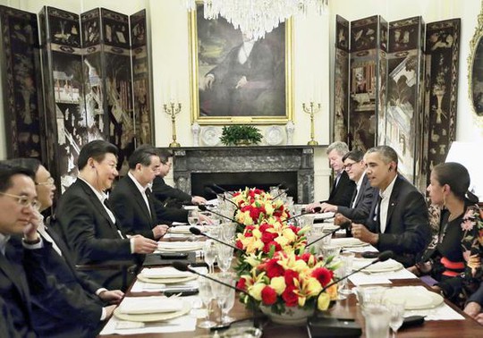 
Bữa tối thân mật tại Nhà Trắng hôm 24-9 là bước ngoặt lớn về vấn đề biển Đông. Ảnh: Xinhua
