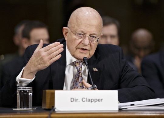 Giám đốc cơ quan Tình báo Quốc gia Mỹ James Clapper. Ảnh: AP