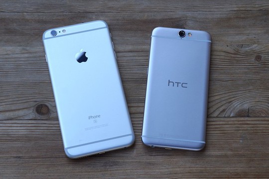 
iPhone 6 Plus và HTC One A9.
