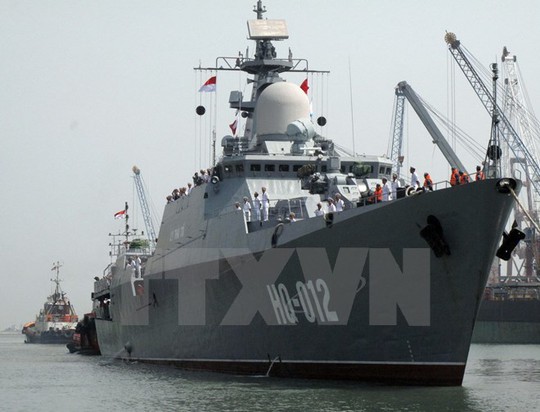 Tàu khu trục lớp Gepard Lý Thái Tổ của Hải quân Việt Nam. Ảnh: TTXVN