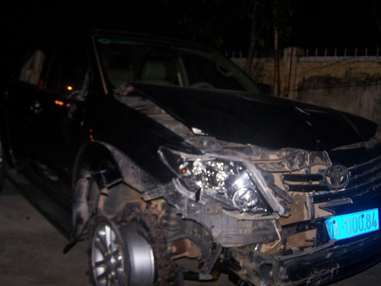 
Chiếc xe của VKS gây tai nạn liên hoàn

