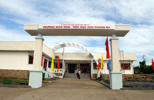 Trường Mầm non - Tiểu học Hoa Phong Ba có mức đầu tư 4,8 tỉ đồng