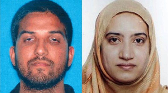 
Tashfeen Malik (phải) và chồng Farook đã bị cảnh sát tiêu diệt sau vụ xả súng hôm 2-12 ở San Bernardino, California. Ảnh: NBC
