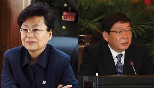 Phó Bí thư Thành ủy Bắc Kinh Lã Tích Văn và Phó Thị trưởng TP Thượng Hải Ngải Bảo Tuấn Ảnh: SCMP