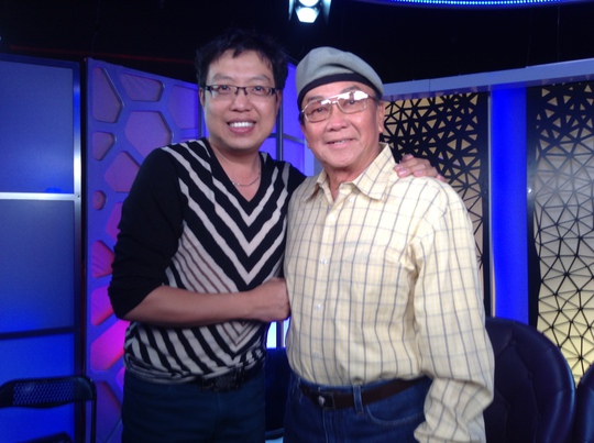 Hương Huyền và nhà báo Thanh Hiệp tại Mỹ tháng 6 năm 2014