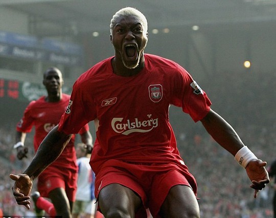 Cisse trong màu áo Liverpool và vô địch Champions League