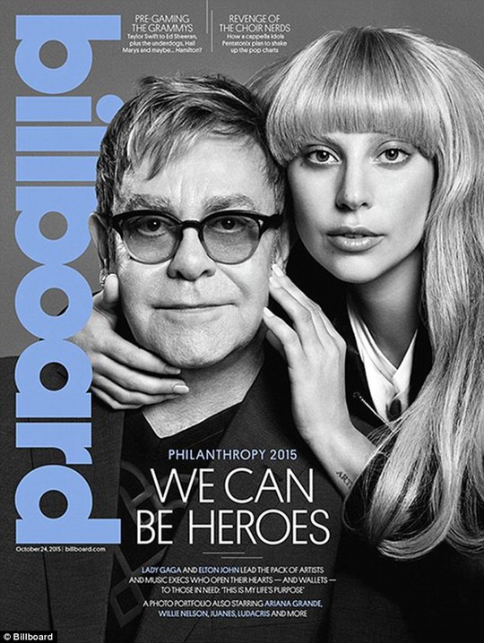 Lady Gaga và Elton John trên bìa Billboard