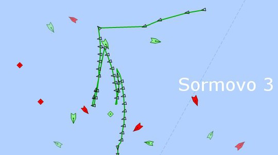 Tàu thuyền Nga phải đi zích-zắc qua các eo biển của Thổ Nhĩ Kỳ hôm 29-11. Ảnh: Charter97