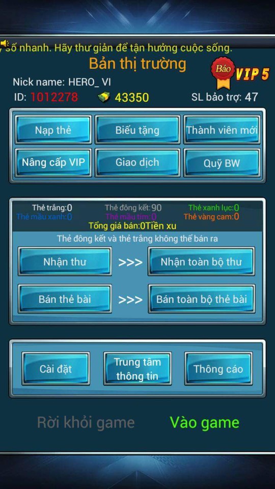 Giao diện game trí tuệ (khi chưa bị gỡ) mà những nạn nhân tham gia (Ảnh do một nạn nhân cung cấp)