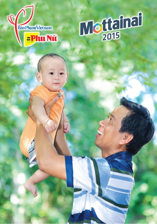 Anh Nguyễn Văn Nam và con trai - em bé bị văng khỏi bụng mẹ Nguyễn Quốc Huy - Đại sứ của Mottainai 2015. (Ảnh do BTC cung cấp)
