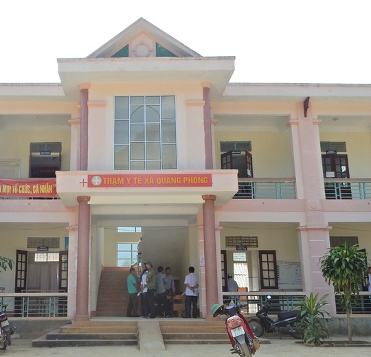
Trạm y tế xã Quang Phong, nơi cháu Trường tử vong sau khi tiêm vắc-xin.
