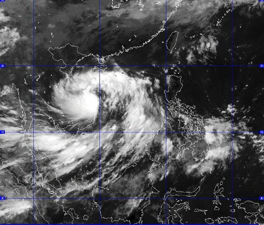 Ảnh hoàn lưu bão số 3 - Ảnh: Trung tâm Dự báo khí tượng Thủy văn Trung ương
