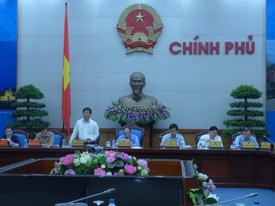 Phó trưởng Ban Nội chính Trung ương Phạm Anh Tuấn báo cáo tại cuộc họp