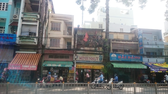 
Hai cây dầu cổ thụ bị vây kín trên đường Lê Hồng Phong, quận 10, TP HCM
