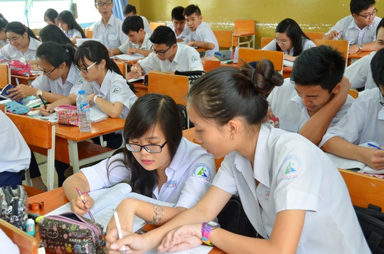 Học sinh Trường THPT Lương Thế Vinh (TP HCM) trong giờ họcẢnh: Tấn Thạnh