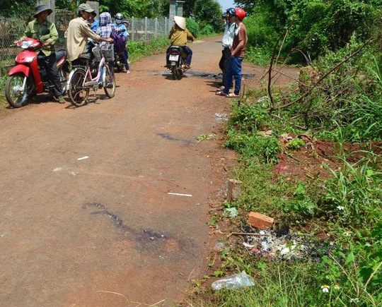 
Hiện trường nơi 2 đối tượng nghi trộm chó bị đánh chết
