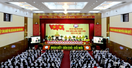 
Quang cảnh Đại hội Đại biểu Đảng bộ thành phố Đà Nẵng lần thứ XXI, nhiệm kỳ 2015 -2020.
