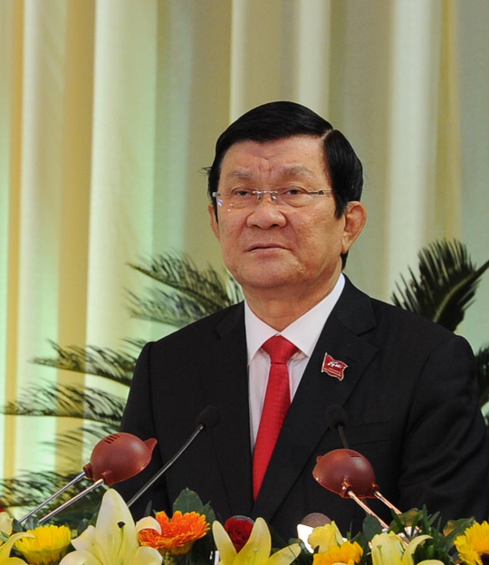 
Chủ tịch nước Trương Tấn Sang phát biểu chỉ đạo Đại hội Đảng bộ thành phố Đà nẵng lần thứ XXI, nhiệm kỳ 2015 - 2020.
