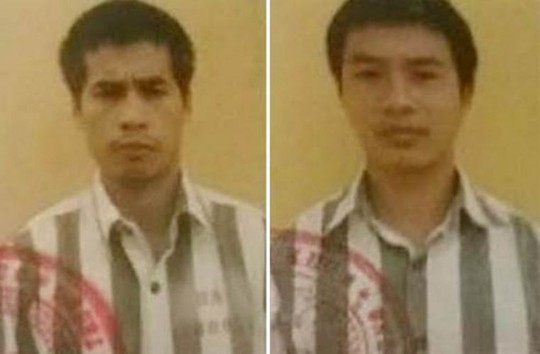 Hai phạm nhân Tuấn (trái) và Sự bị truy nã vì vượt khỏi trại giam. Ảnh: Trại giam cung cấp