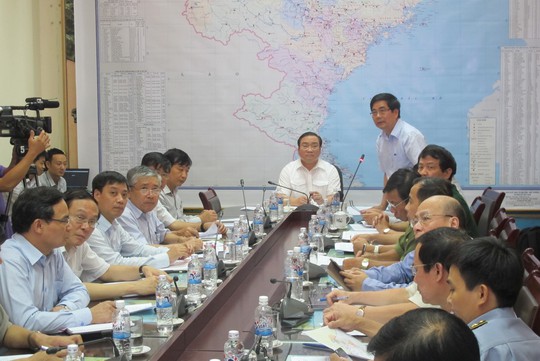 
Phó Thủ tướng Hoàng Trung Hải chủ trì cuộc họp trực tuyến chiều 2-10 để chỉ đạo ứng phó bão số 4 - Ảnh: Văn Duẩn
