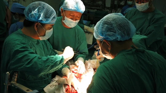 Cùng các đồng nghiệp BV Chỡ Rẫy phẫu thuật lấy tạng