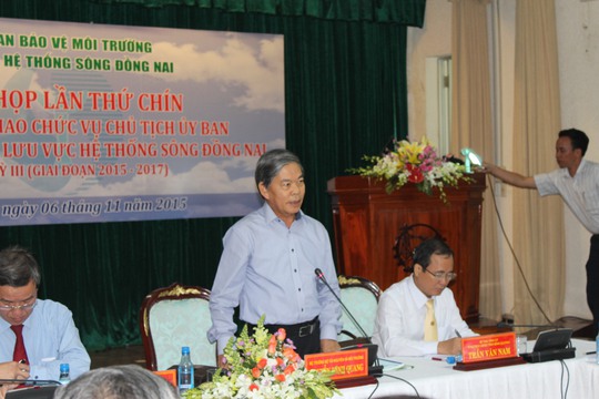 
Bộ trưởng Bộ Tài nguyên-Môi trường Nguyễn Minh Quang phát biểu tại buổi lễ bàn giao
