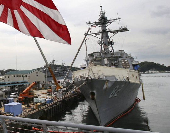 Tàu USS Lassen nằm bờ tại tỉnh Kanagawa hồi năm 2014. Ảnh: AP