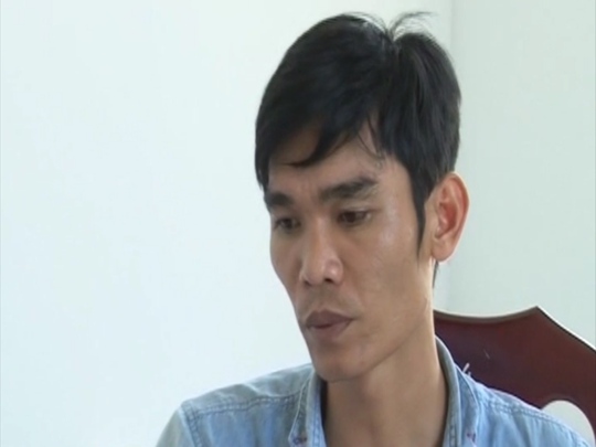 Đối tượng Nguyễn Bá Ngãi tại cơ quan điều tra, ảnh:CTV