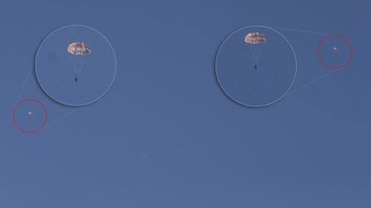 Hình ảnh 2 phi công nhảy dù. Ảnh: TurkPressMedia