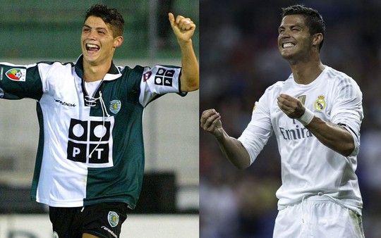 
Ronaldo (Bồ Đào Nha) ngày ấy và bây giờ
