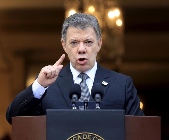 Tổng thống Colombia Juan Manuel Santos. Ảnh: Reuters