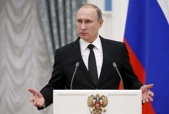 Tổng thống Nga Vladimir Putin tại cuộc họp báo hôm 26-11Ảnh: Reuters