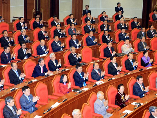 Các đại biểu dự bế mạc Hội nghị lần thứ 13 Ban Chấp hành Trung ương Đảng khóa XIẢnh: TTXVN