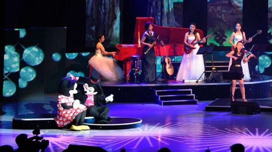 Moranbong biểu diễn trong một chương trình theo chủ đề Disney. Ảnh: KCNA